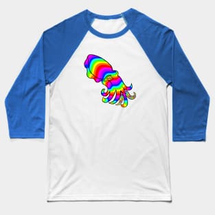 Rainbow Cuttlefish Baseball T-Shirt